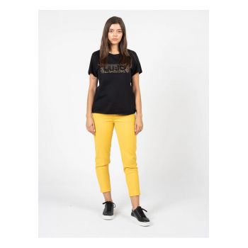 Pantaloni crop cu talie inalta Lungo - Galben - 36