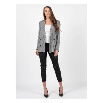 Pantaloni crop din piele ecologica -