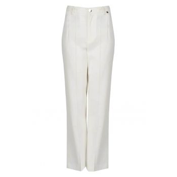 Pantaloni cu talie inalta - Crem - 34