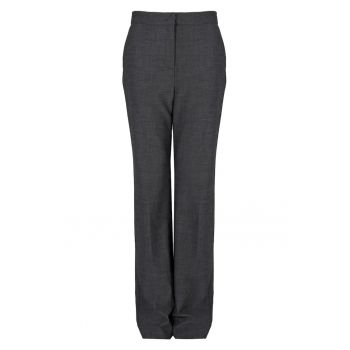 Pantaloni cu talie inalta - Gri - 42