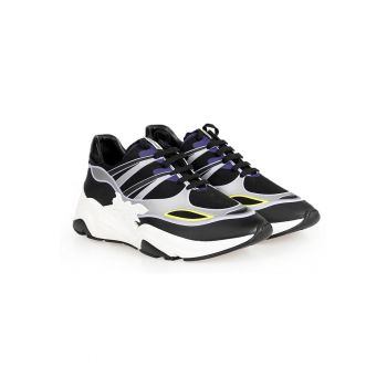Pantofi sport colorblock cu detalii peliculizate -