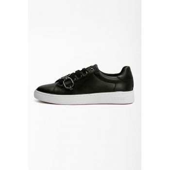 Pantofi sport din piele ecologica cu logo