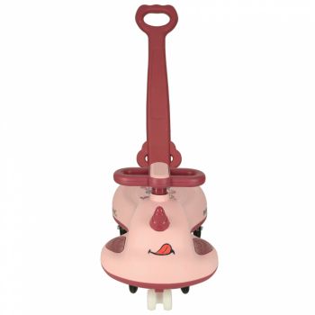 PlasmaCar Swing FIX S1 cu LED cu maner roz max. 65 kg