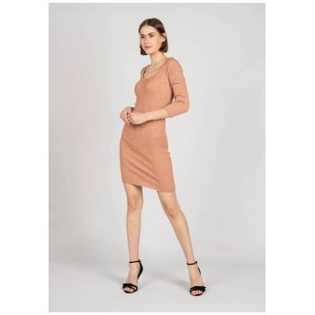 Rochie bodycon cu decolteu rotunjit - 34