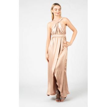 Rochie cu aspect satinat - 38