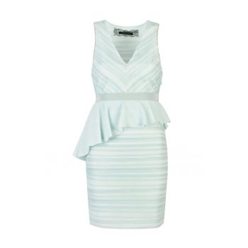 Rochie cu decolteu in V si volane - Verden menta - 38
