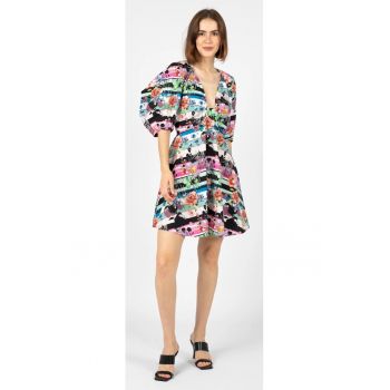 Rochie din bumbac cu imprimeu floral - 34