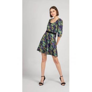 Rochie evazata cu imprimeu floral - 38