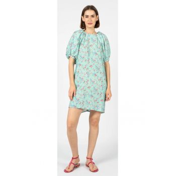 Rochie scurta cu imprimeu floral - 34