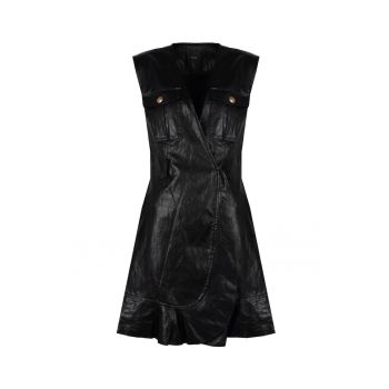 Rochie Scurta Din Piele Ecologica - S