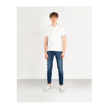 Tricou cu guler polo si imprimeu text -