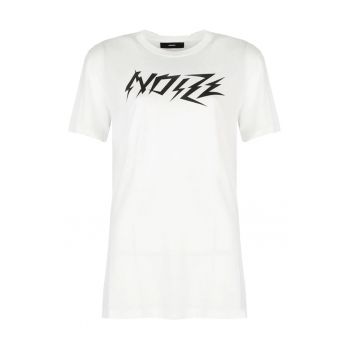 Tricou cu imprimeu text T-Overy-A -