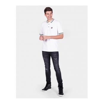 Tricou polo cu detalii contrastante LHU Gang -