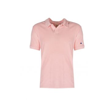 Tricou polo roz somon -