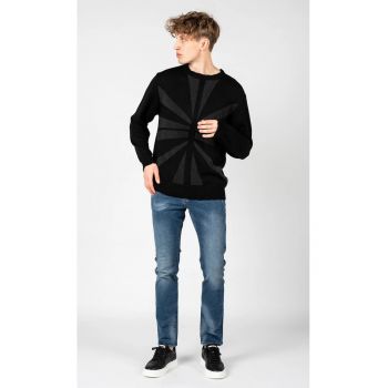 Blugi regular fit cu aspect decolorat Pugitto -