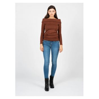 Blugi skinny cu aspect decolorat -