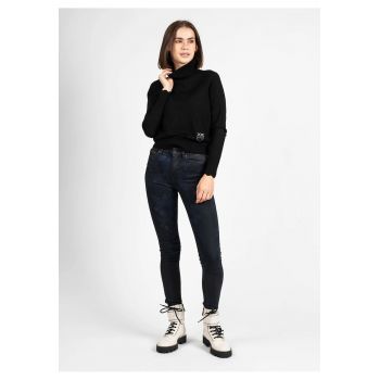 Blugi skinny cu imprimeu floral -