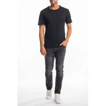Blugi slim fit cu nasturi -