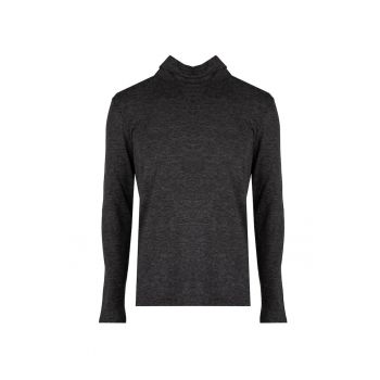 Bluza cu maneci raglan si guler mediu -
