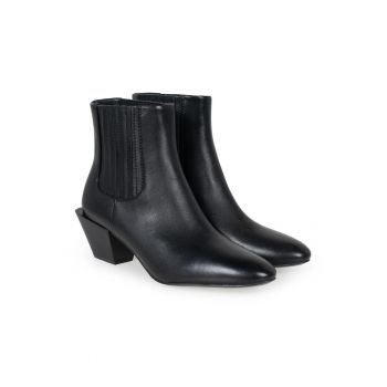 Botine chelsea din piele D-Texanne cu toc cubanez -