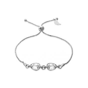 Bratara Argint 925 placat cu rodiu cu cristale Swarovski® Fancy Pear