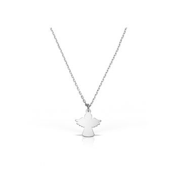 Colier Argint 925 placat cu rodiu cu pandantiv - Ingeras cu aripi
