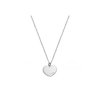 Colier Argint 925 placat cu rodiu cu pandantiv - Inima cu inimioare