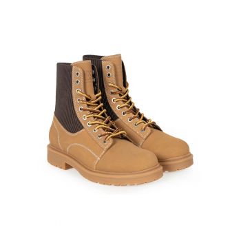 Ghete din piele si insertii textile D-Alabhama -