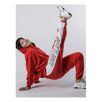 Pantaloni de trening cu benzi laterale cu logo -