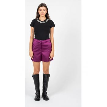 Pantaloni scurti cu aspect satinat - 42
