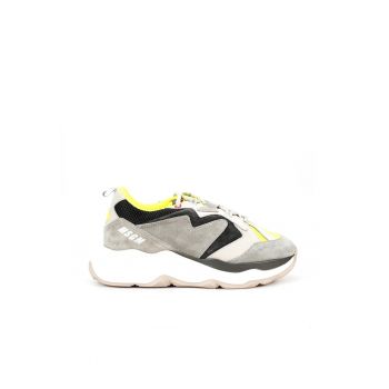 Pantofi sport cu garnituri de piele intoarsa -