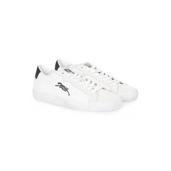 Pantofi sport din piele naturala cu insertii din piele intoarsa -