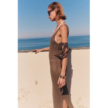 Rochie maxi de plaja - cu aspect tricotat