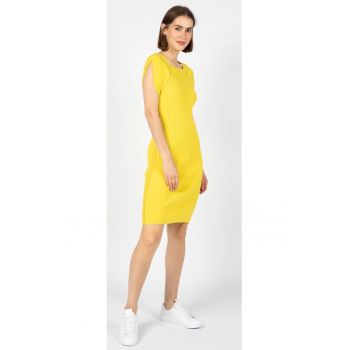 Rochie scurta bodycon cu aspect striat -