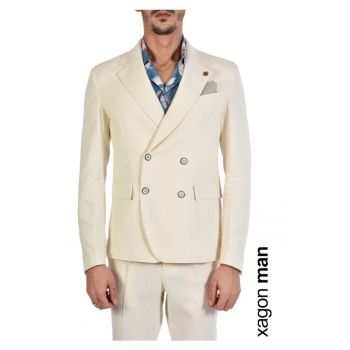 Sacou slim fit cu doua randuri de nasturi - 50