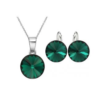 Set Argint 925 placat cu rodiu cu cristale Swarovski® Rivoli 10mm Leverback