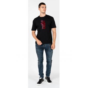 Tricou cu imprimeu grafic frontal -