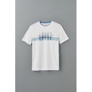 Tricou de bumbac cu model grafic