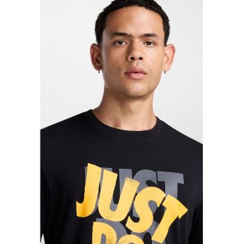 Tricou din bumbac cu imprimeu text
