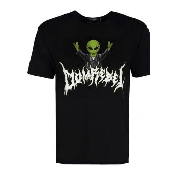 Tricou unisex supradimensionat cu imprimeu grafic Alien -