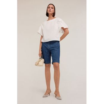 Bluza cu drapaj pe maneca