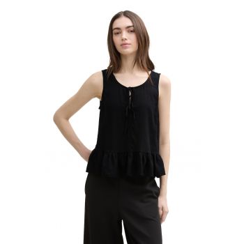 Bluza din amestec de in cu funde