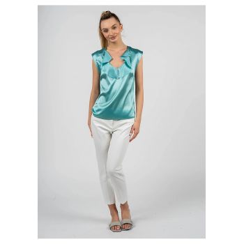 Bluza din amestec de matase cu volane Fascinoso - 32