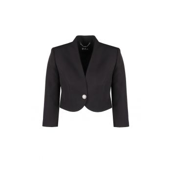 Bolero crop slim fit - Negru - XS