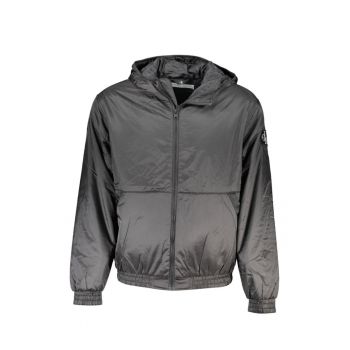 Jacheta matlasata cu 2 buzunare exteriaore - cu gluca - logo - negru -