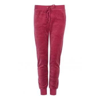 Pantaloni catifelati cu snur in talie -