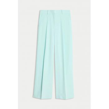 Pantaloni drepti cu talie inalta