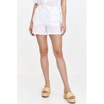 Pantaloni scurti de bumbac si in cu snur