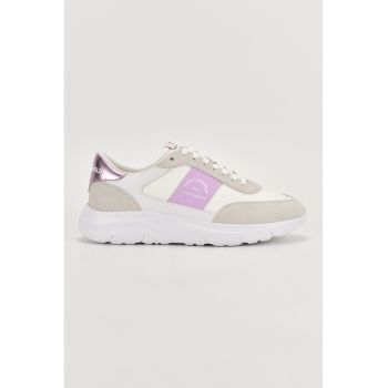 Pantofi sport cu garnituri de piele si piele intoarsa