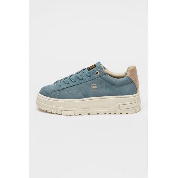 Pantofi sport flatform din piele intoarsa Lhana II